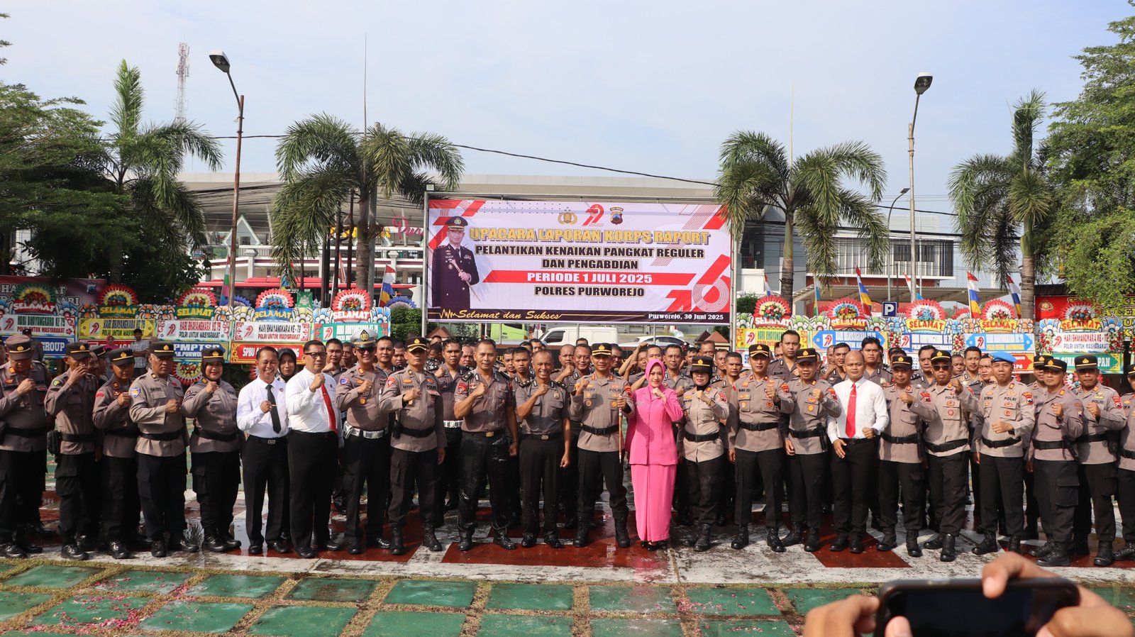 Menjelang Hari Bhayangkara ke-79, 75 Personel Polres Purworejo Naik Pangkat — Kapolres: Kenaikan Ini Adalah Amanah