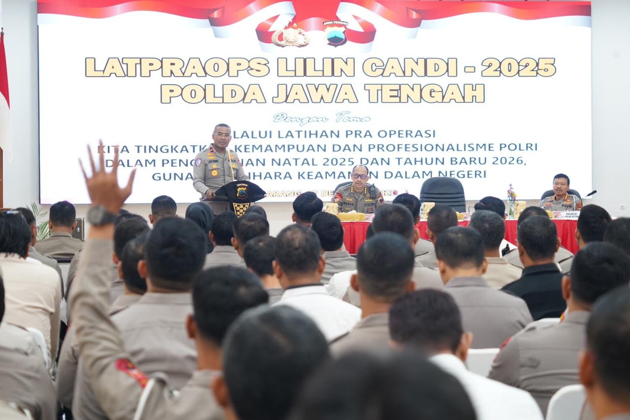 Persiapan Pengamanan Nataru, Polda Jateng Fokus pada Kesiapsiagaan Anggota melalui Latpraops