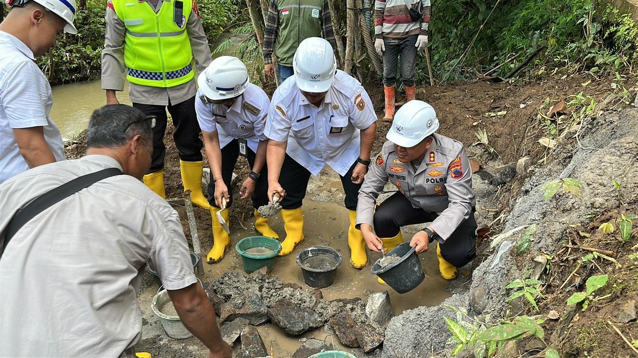 Sinergi Polres Purworejo bersama Stakeholder Kabupatwn Purworejo: Jembatan Merah Putih Hadir untuk Mobilitas Petani Kebon Gunung