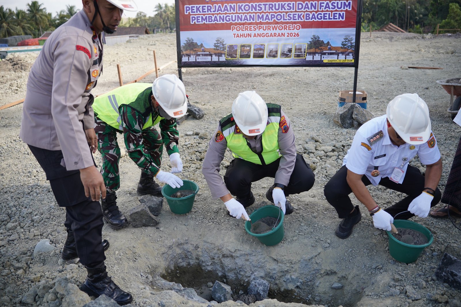 Keluar dari Kawasan Rawan Banjir, Polres Purworejo Mulai Bangun Gedung Baru Mapolsek Bagelen