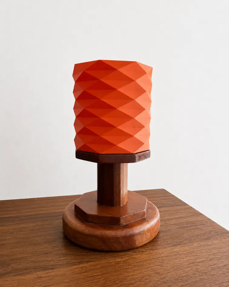 Lámpara de Mesa Prisma Naranja