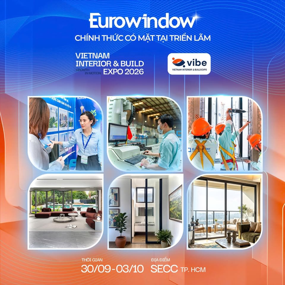 Gian hàng triển lãm VIBE 2026 của Eurowindow tại SECC TP.HCM