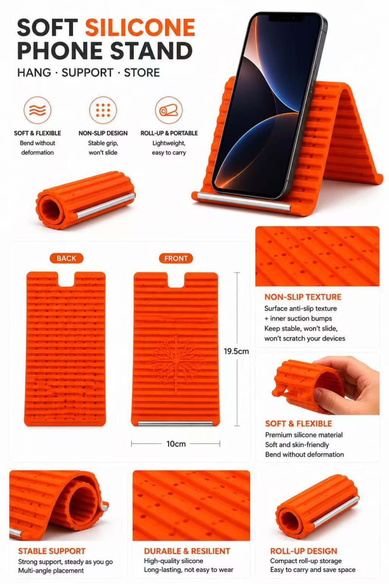 Foldable Silicone Phone Stand 3