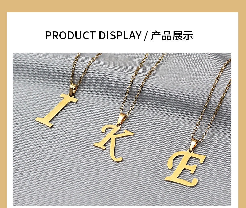 Titanium Steel Alphabet Jewelry Set 2