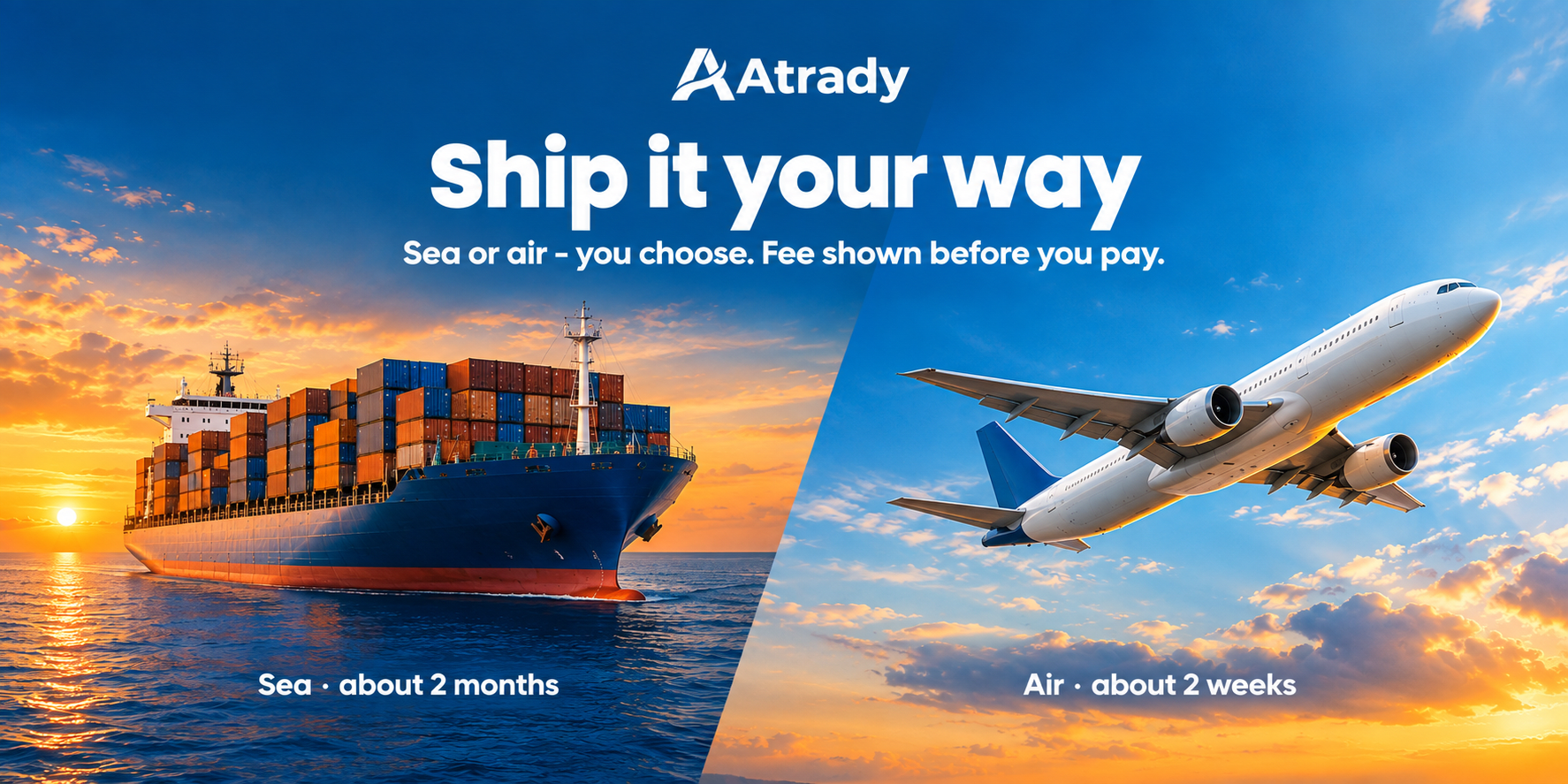 Ship it your way - sea or air