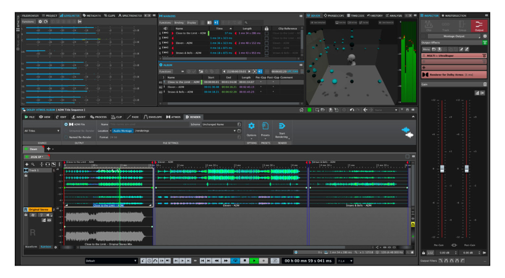 [Placeholder] WaveLab 13 Dolby Atmos 몽타주 워크스페이스