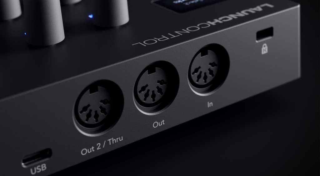 Novation Launch Control 3 OLED display showing parameter values