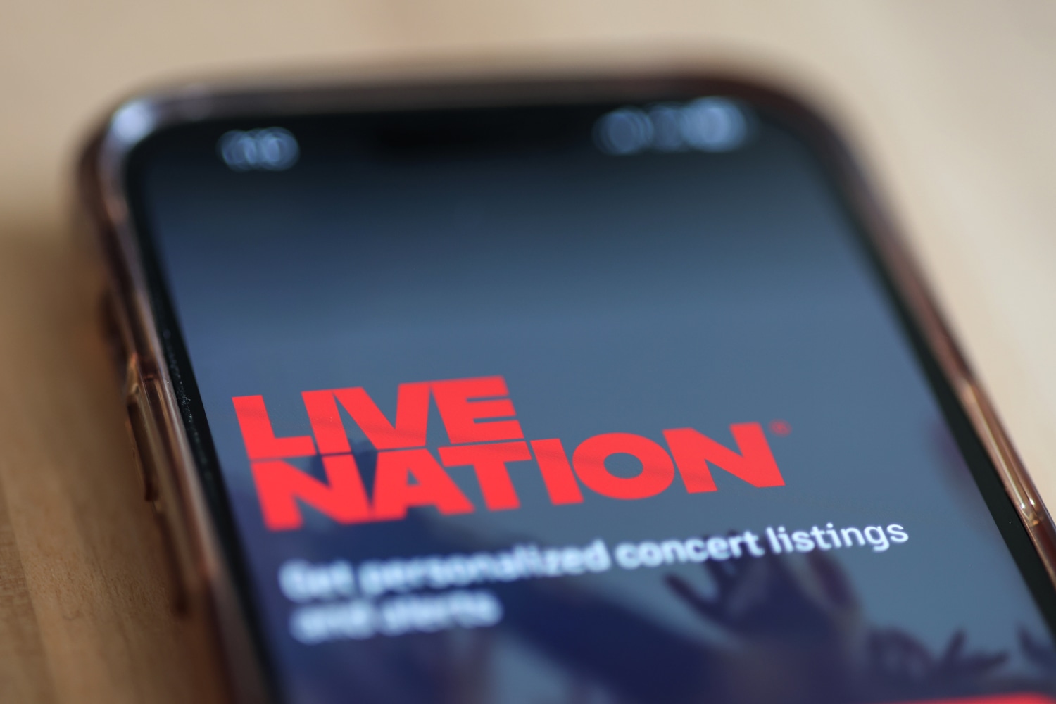 Live Nation and Ticketmaster app — the center of the 2026 DOJ antitrust case