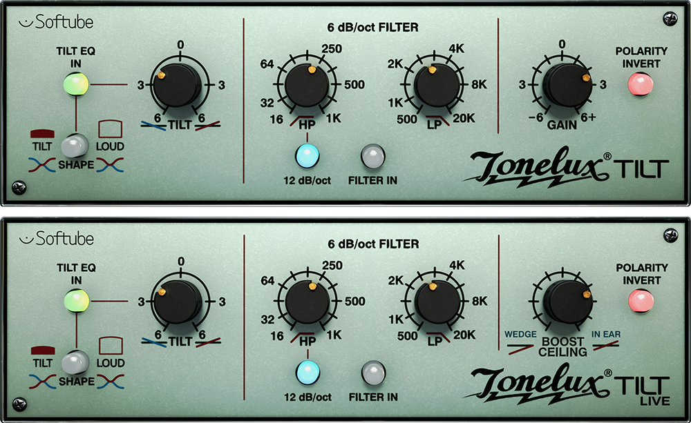 Softube Tonelux Tilt plugin interface
