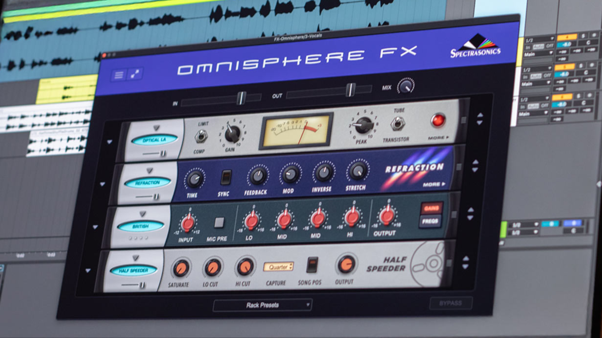 Omnisphere 3 Omni FX rack with 35 new effects including polyphonic frequency shifter