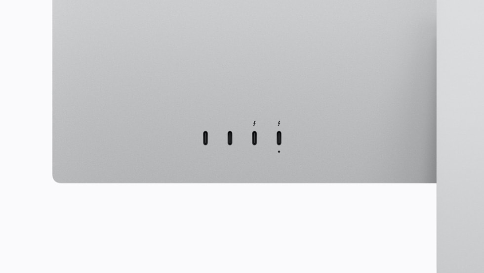 스튜디오 디스플레이 XDR 썬더볼트 5 포트 및 연결 옵션