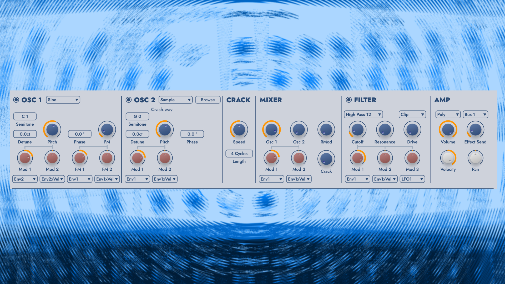 Waldorf Attack 3 voice architecture and oscillator controls