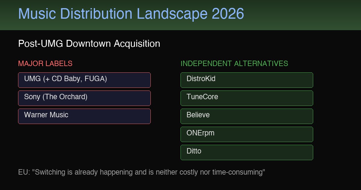 UMG Downtown acquisition EU music industry competitive landscape