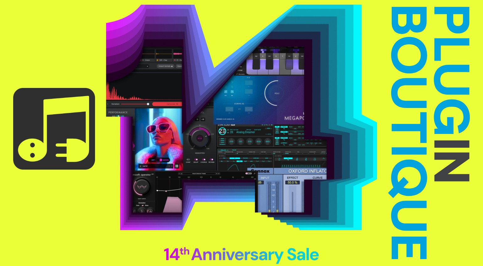 Plugin Boutique 14th anniversary spring 2026 plugin sales banner