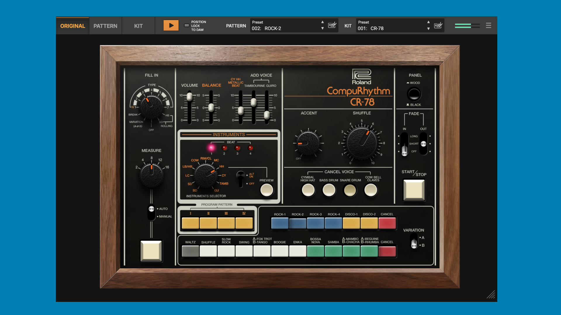 Roland CR-78 software rhythm composer