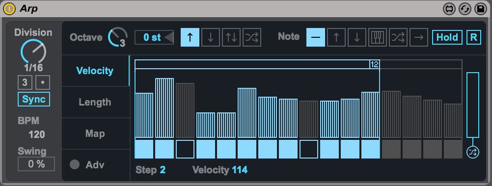 Max for Live sequencer and MIDI device interface