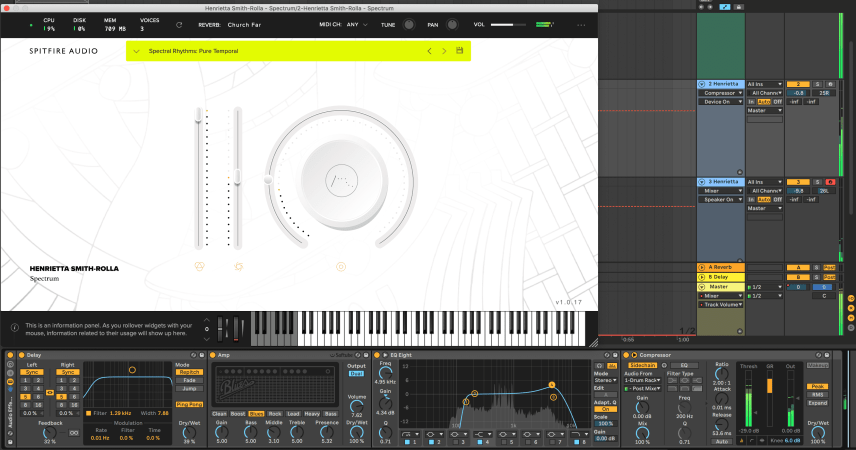 Basic Channel style dub techno spectrum and effect chain analysis