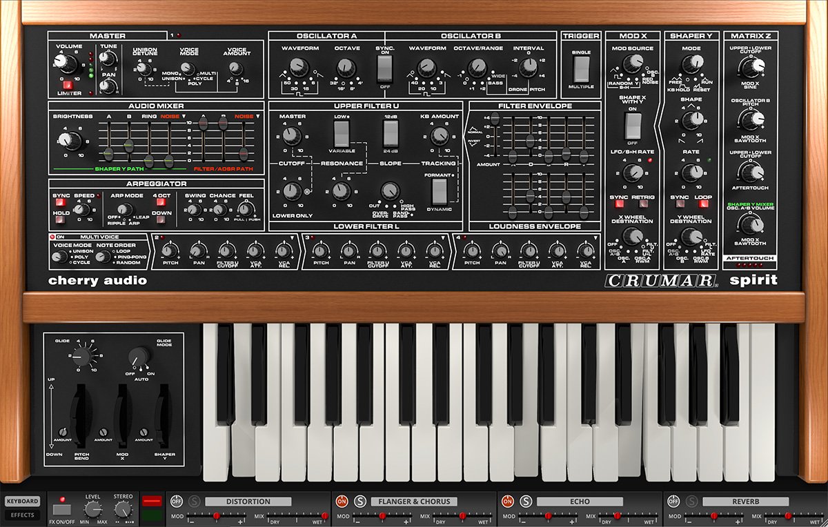Cherry Audio Crumar Spirit synthesizer plugin