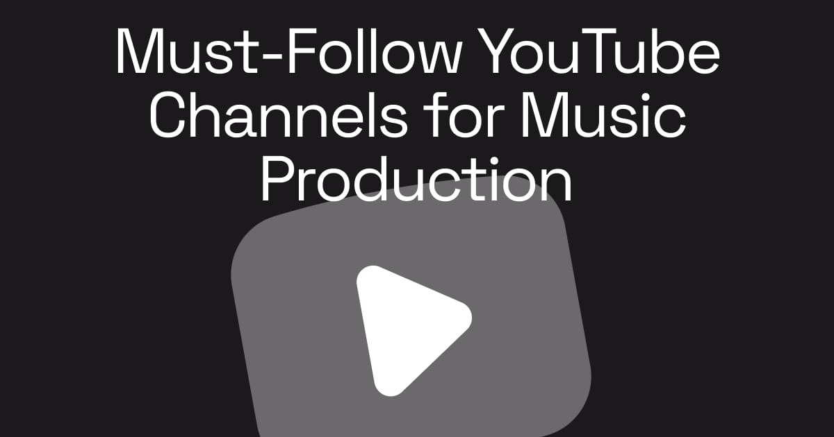 music production YouTube channels 2025 learning resources collage