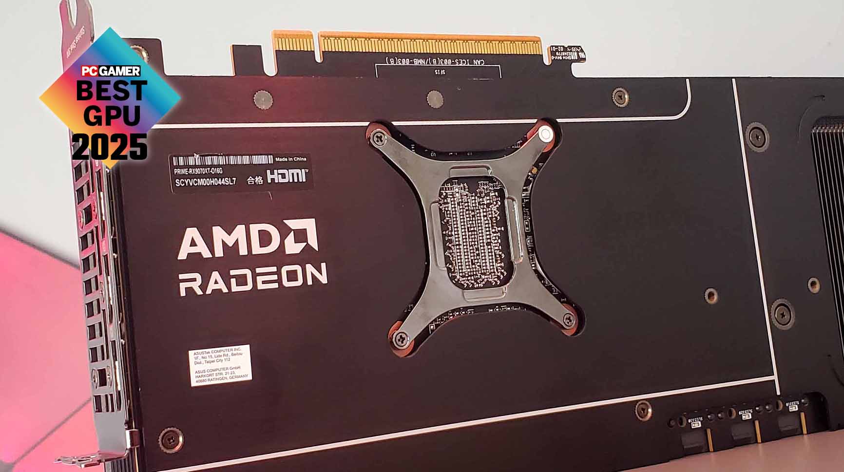 Best gaming hardware 2025 - ASUS AMD Radeon RX 9070 XT graphics card