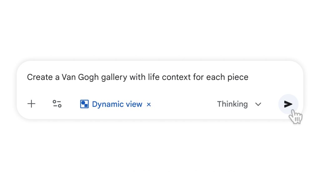 Google Gemini 3 generative UI Dynamic View feature