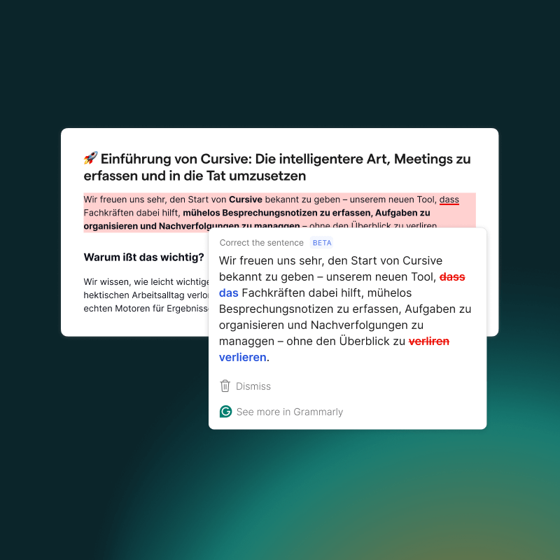 Grammarly 다국어 독일어 문법 교정