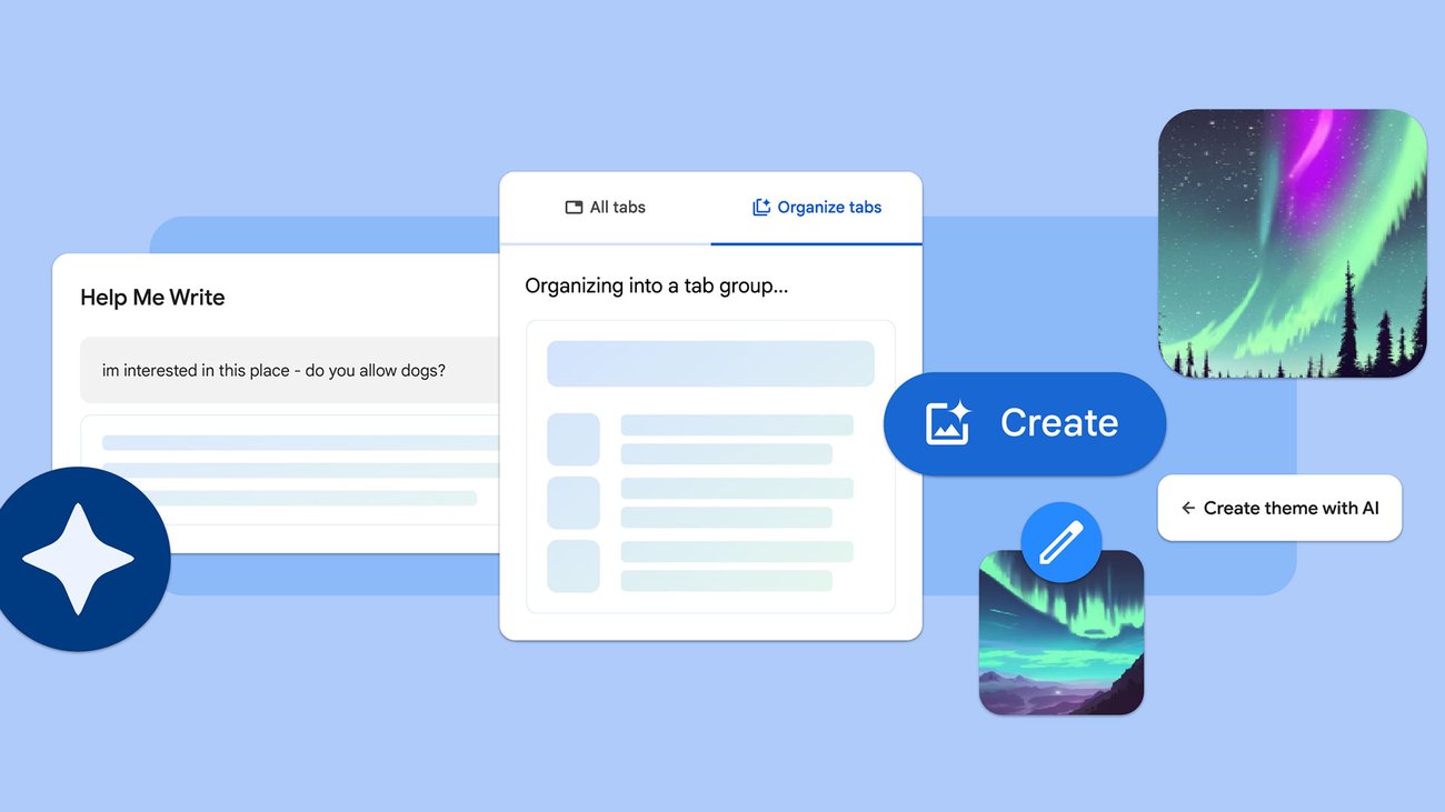 Google Chrome AI features Tab Organizer grouping tabs automatically
