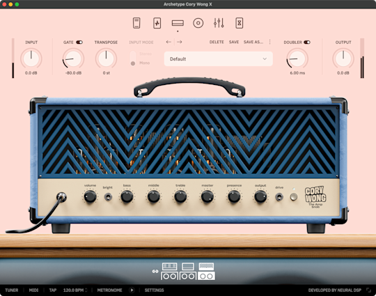 Archetype Cory Wong X 플러그인 인터페이스