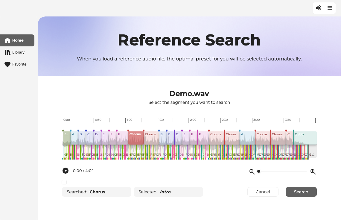 Roland Melody Flip audio analysis and creative palette interface
