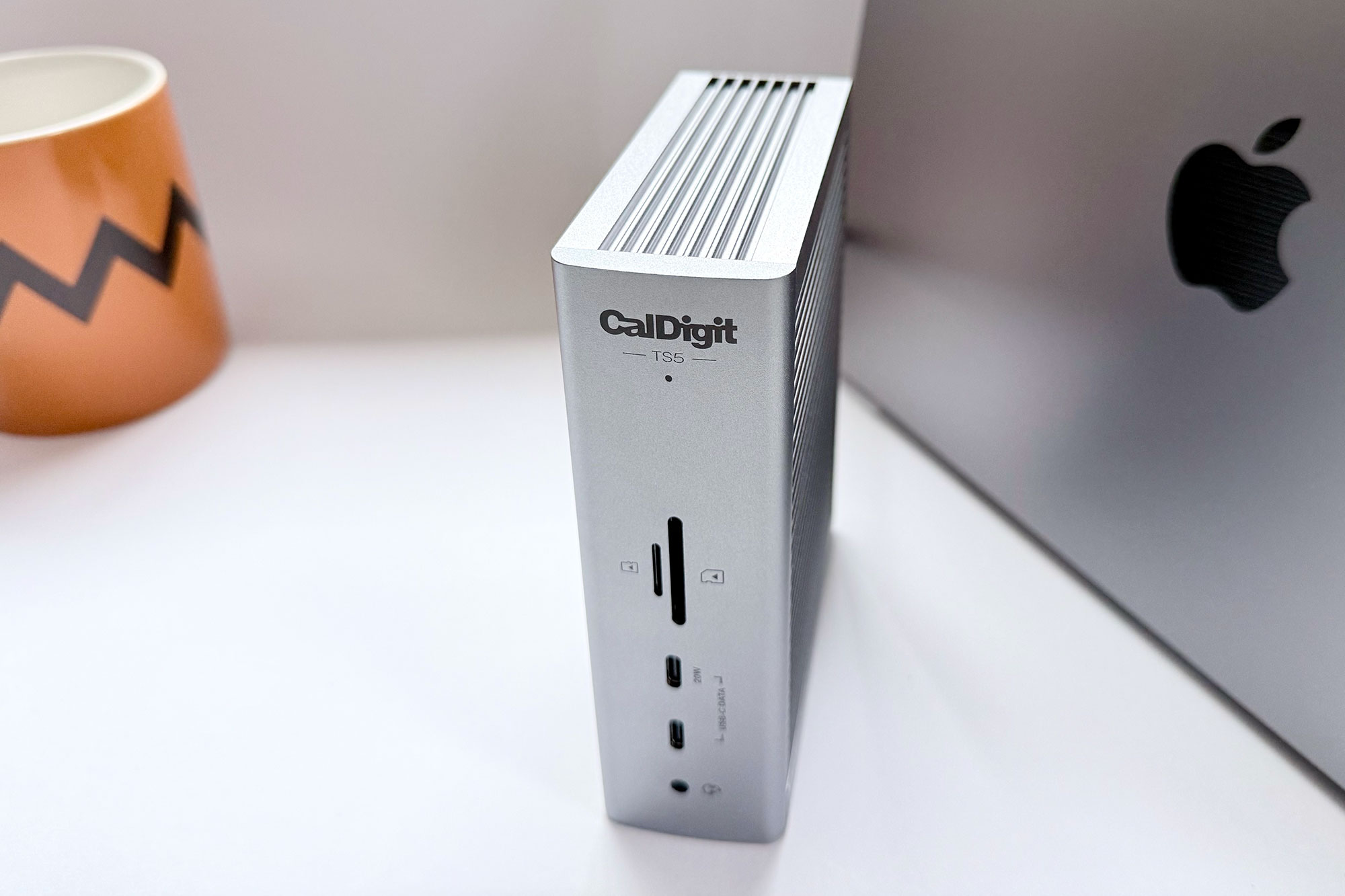 CalDigit TS5 Thunderbolt 5 dock on desk