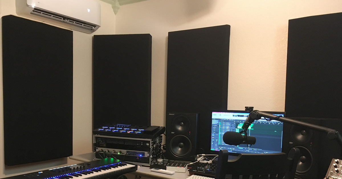 Summer music production workflow: home studio with MRCOOL mini-split AC for quiet cooling