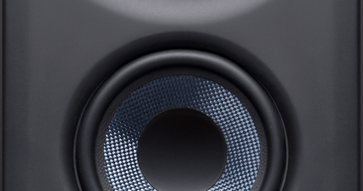 PreSonus Eris E5 XT MkII studio monitor front view with EBM waveguide