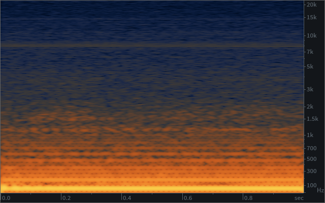 iZotope RX 11 De-Hum spectrogram showing hum harmonics