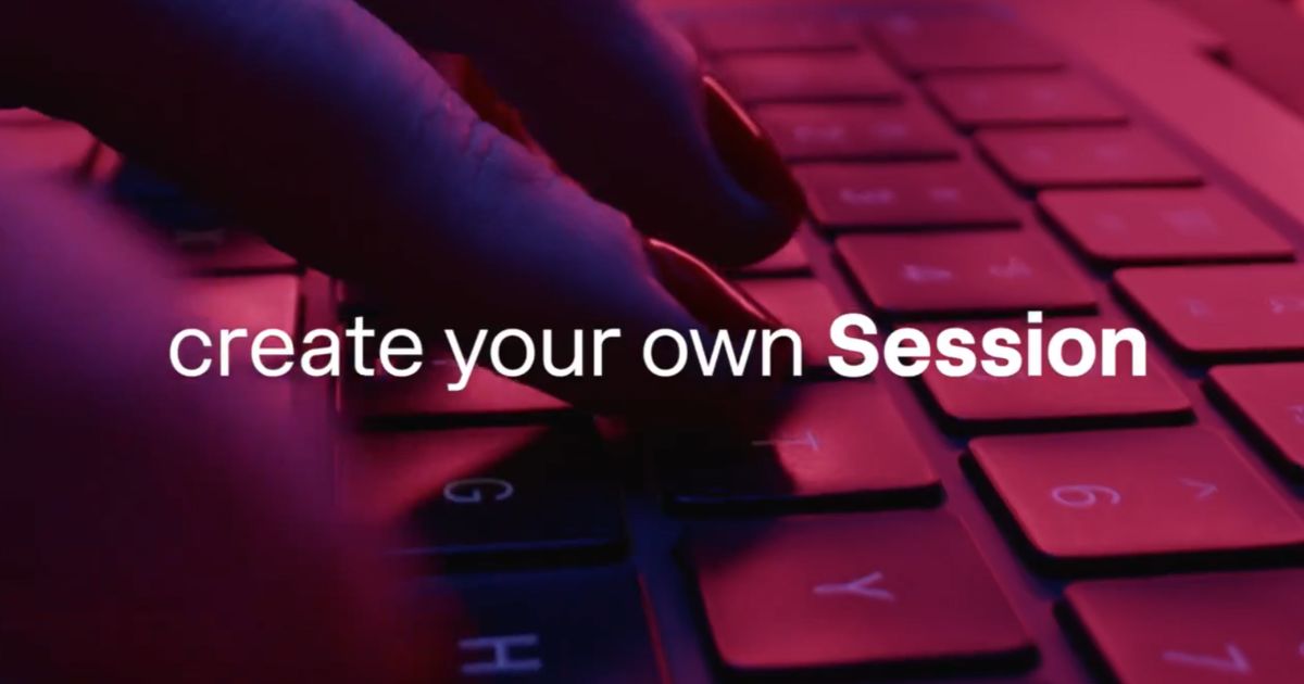 Udio Sessions timeline editing interface with DAW-style waveform view
