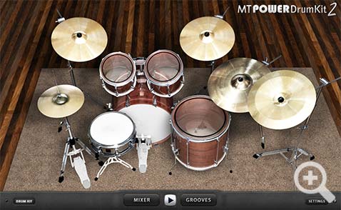 MT Power Drum Kit 2 무료 드럼 VST 플러그인 인터페이스