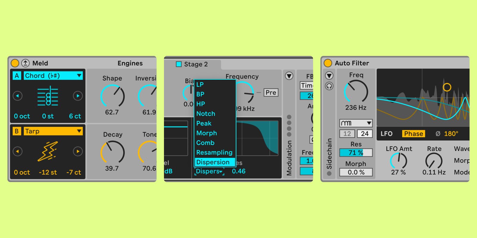 Ableton Live 12.2 Roar, Meld, and Auto Filter creative sound design tips