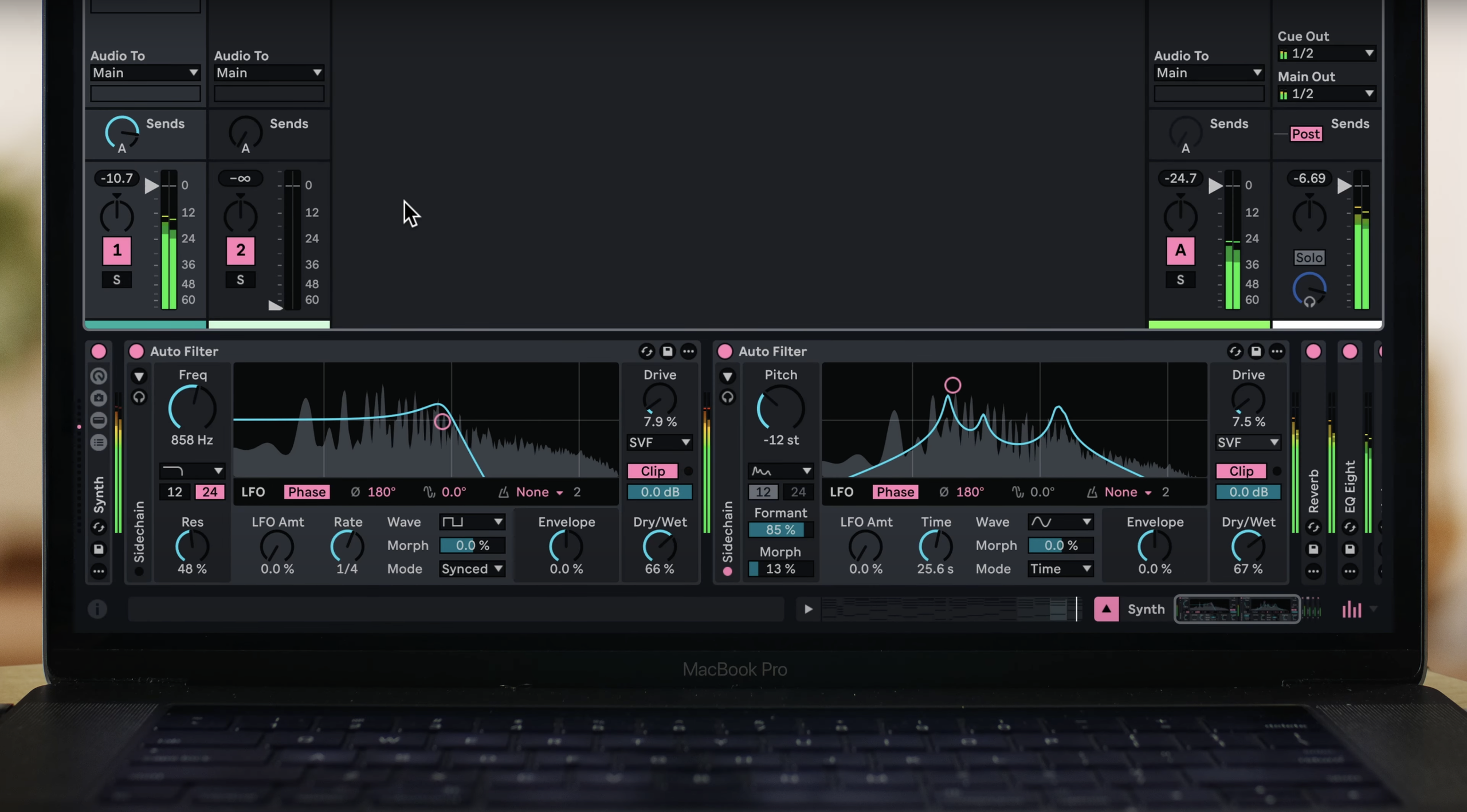 Ableton Live 12.2 Auto Filter interface redesign