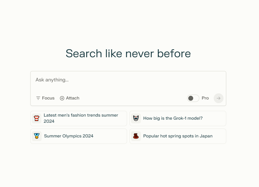 Perplexity AI Internal Knowledge Search interface