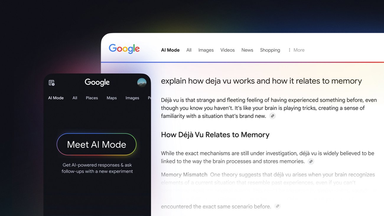 Google AI Overviews AI Mode search interface