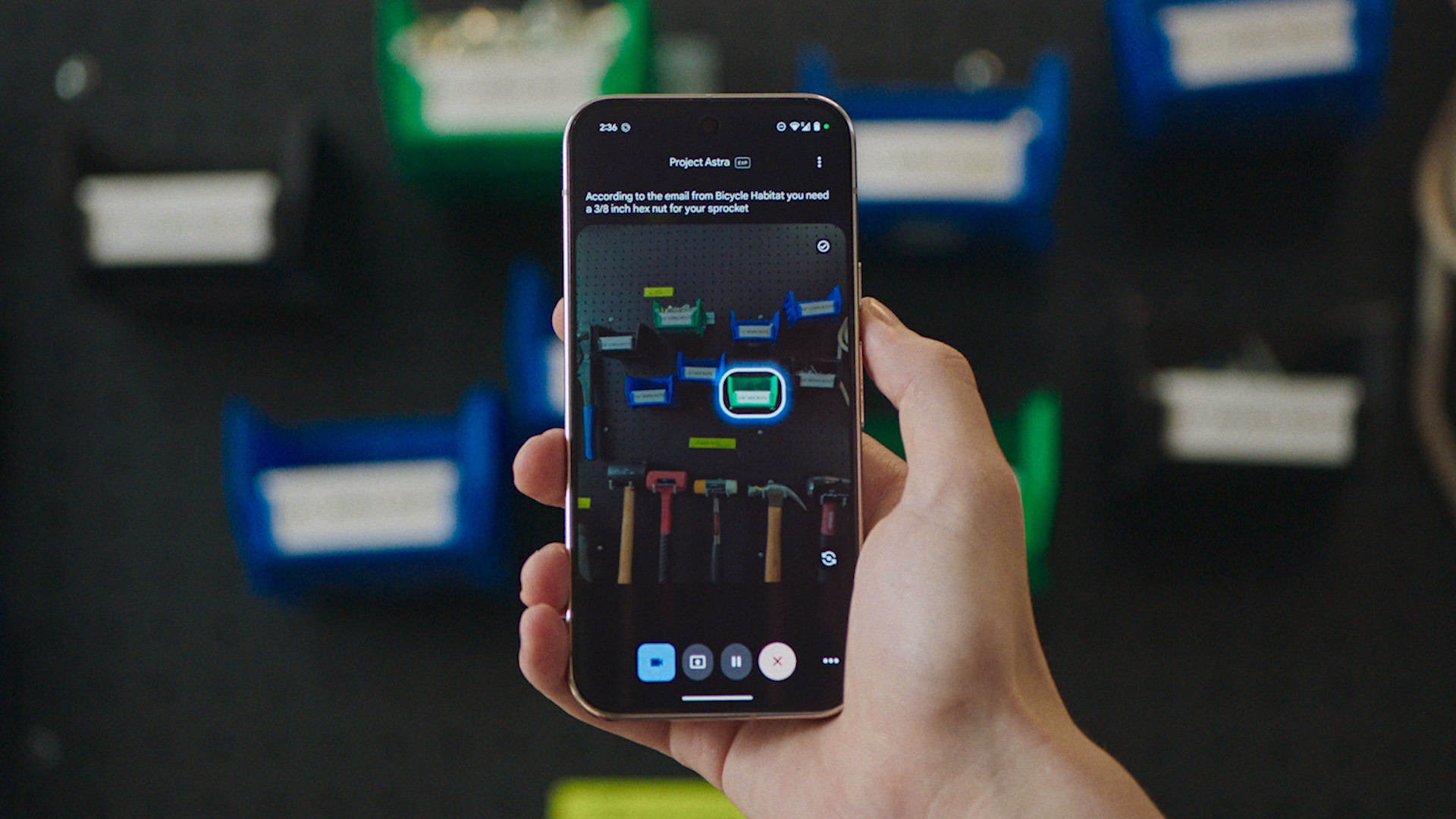 Google Project Astra real-time AI assistant demo on smartphone
