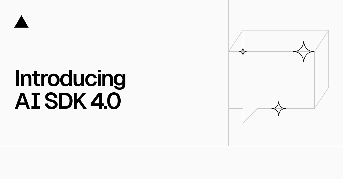 Vercel AI SDK 4.0 official banner