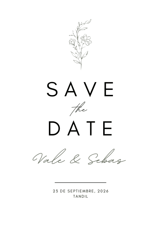 Save the Date Moderno Floral