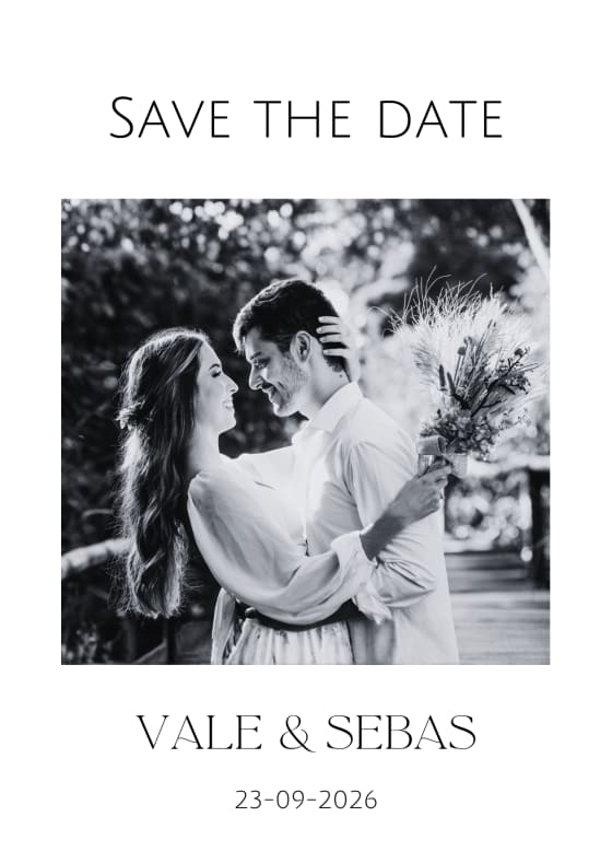 Save the date polaroid