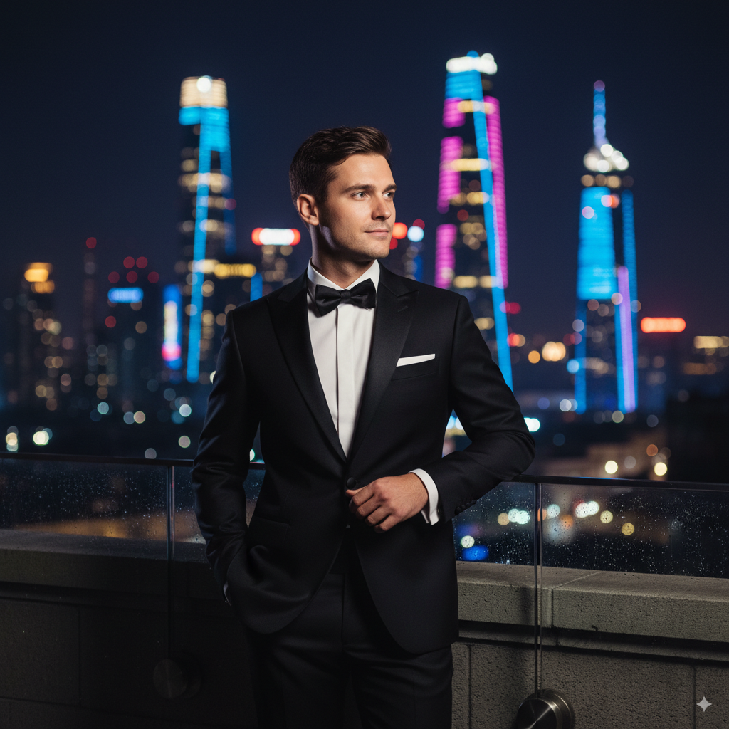 Urban Groom in Tuxedo