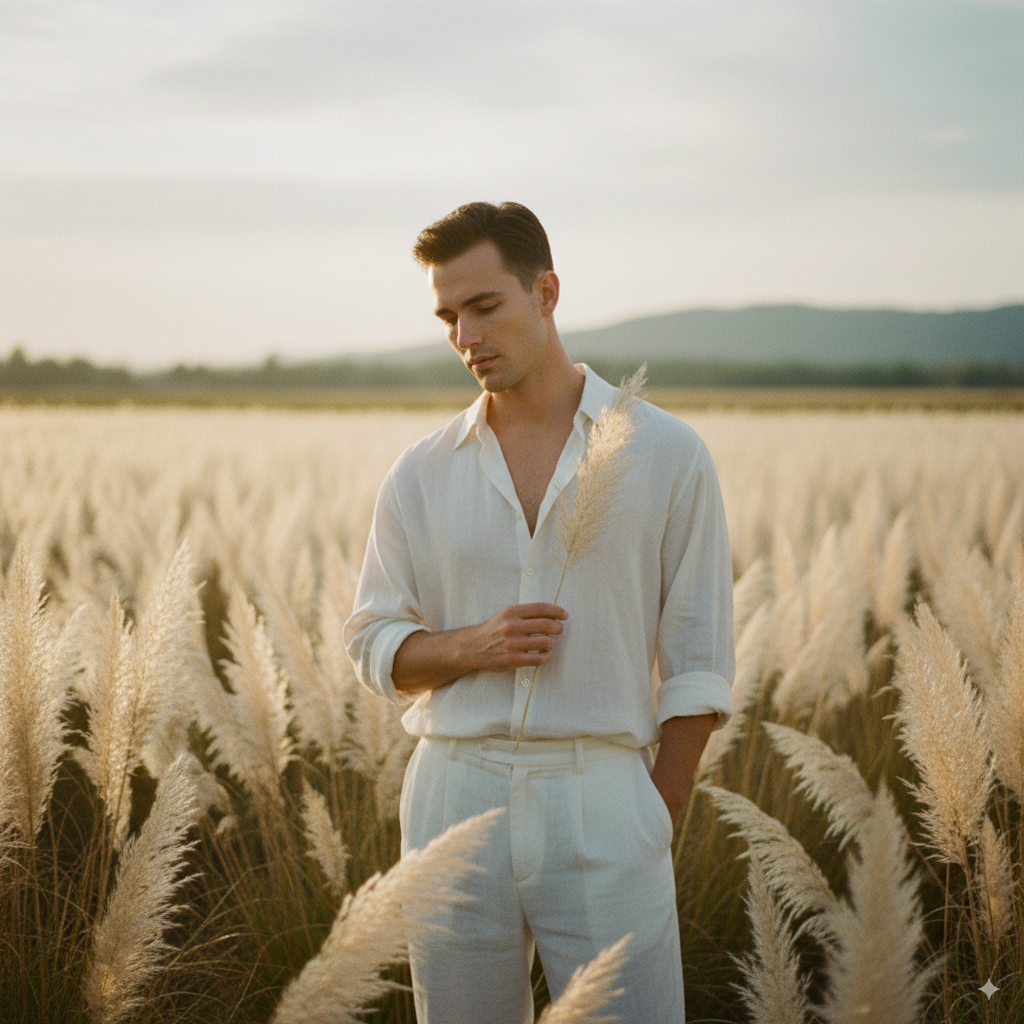 Dreamy Pampas Field Portrait