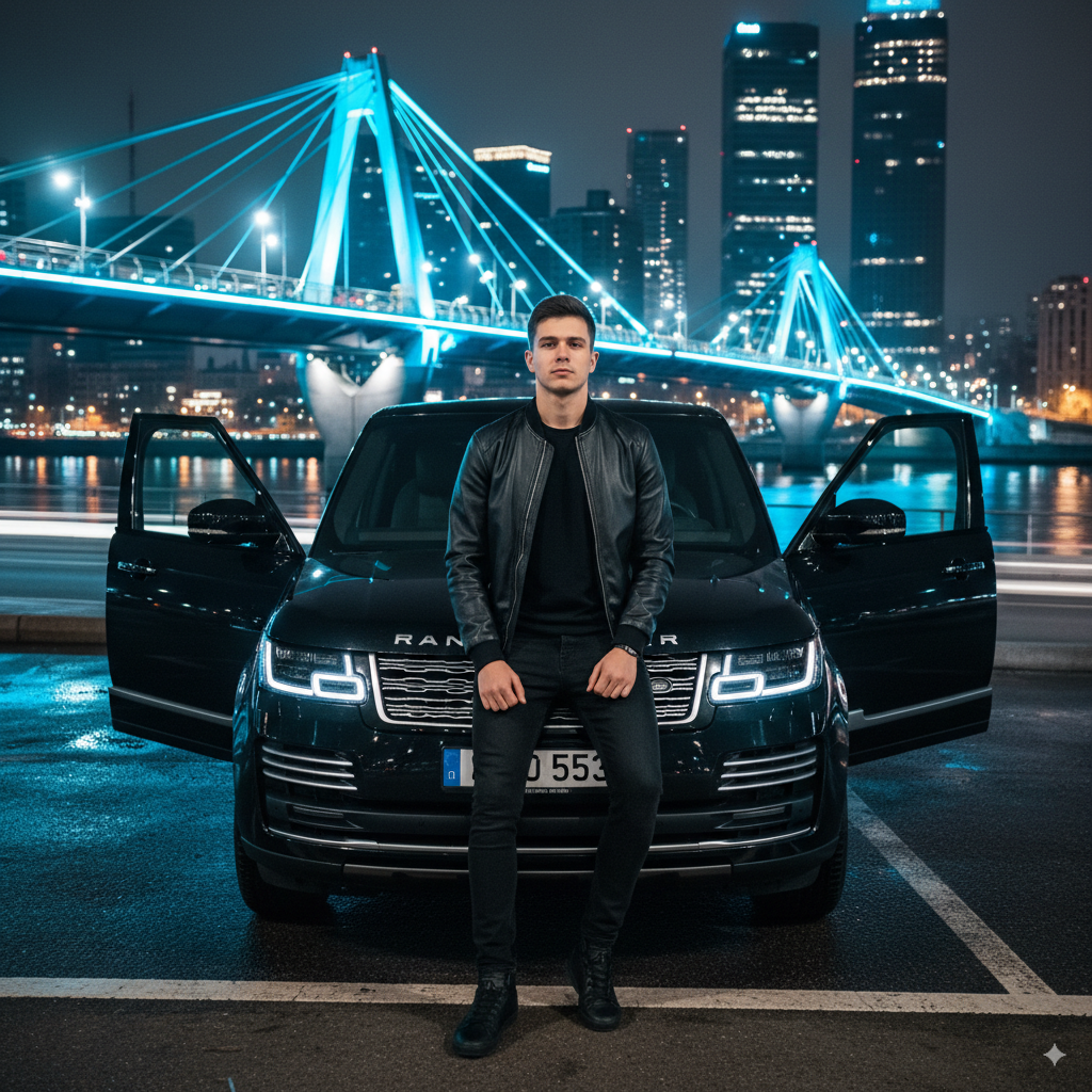 Range Rover Night Urban Portrait