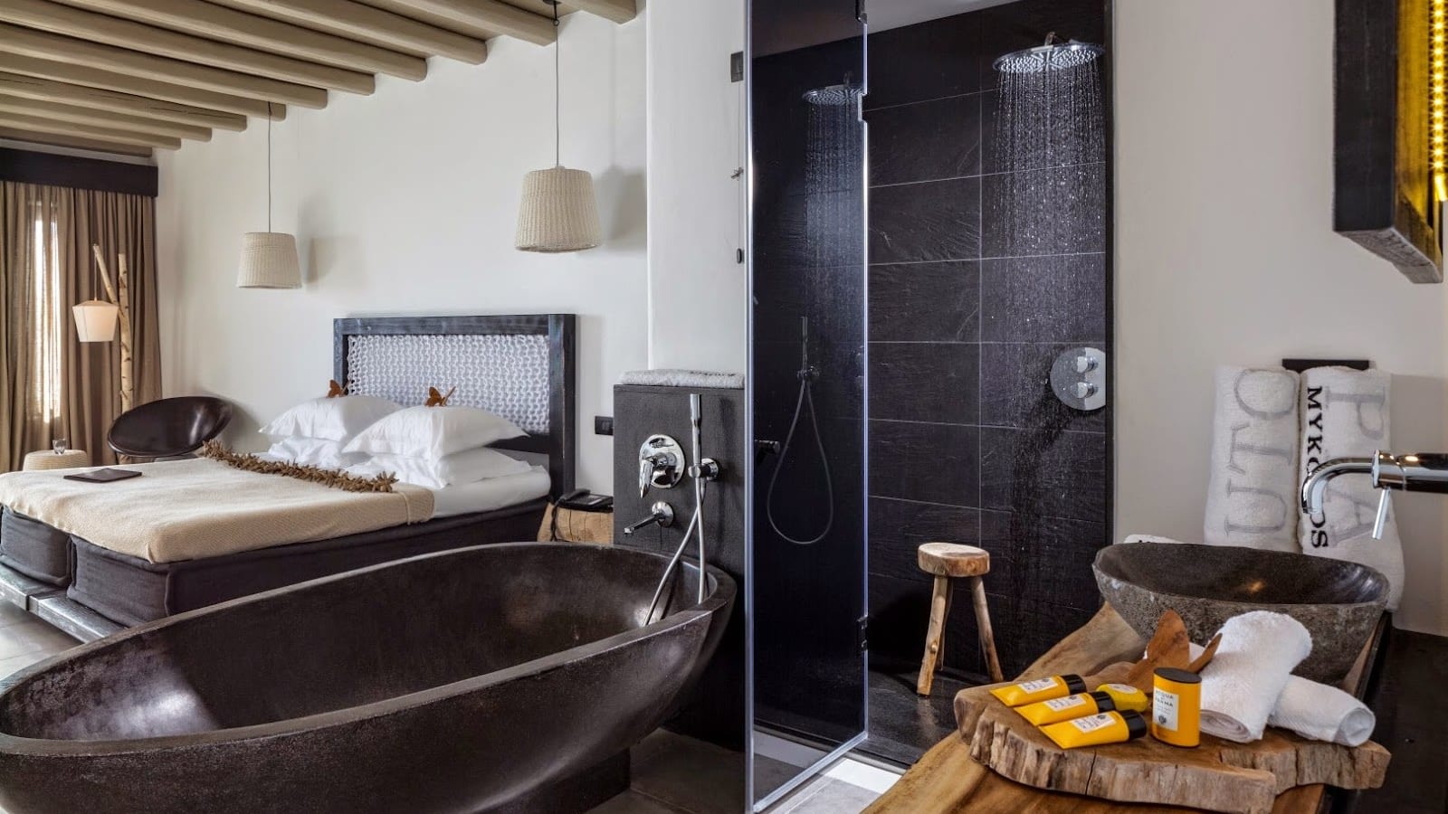 Elegant room at Myconian Utopia Resort Mykonos