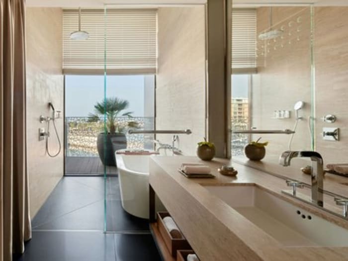 Elegant suite at Bulgari Hotel Dubai