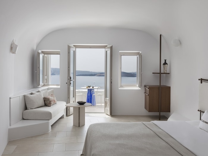 Élégante chambre au Canaves Ena Santorin
