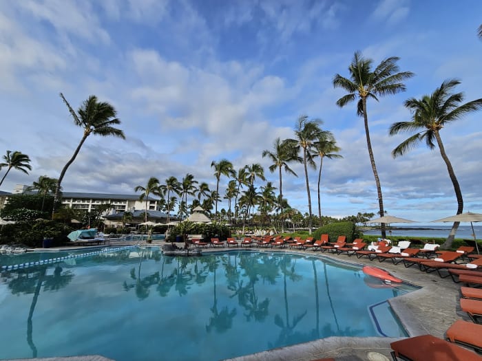Sunny pool at Fairmont Orchid Kohala, Hawaii